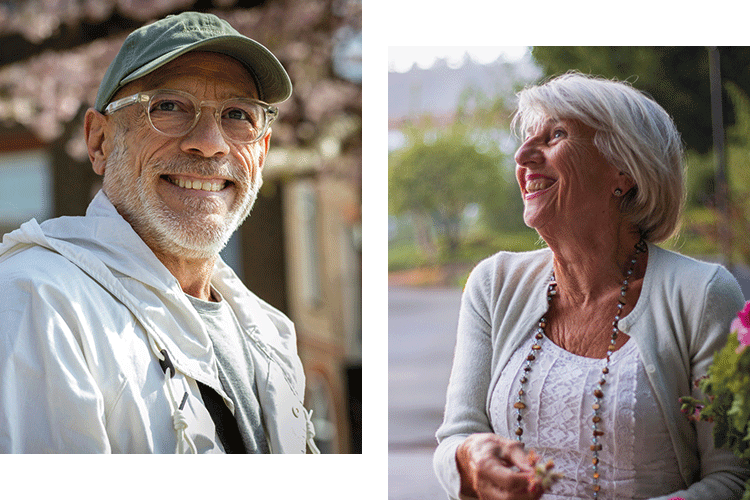 Paar-MannFrau-1a Gesund altern ab 60 Jahre, das Leben ändern mit 60plus